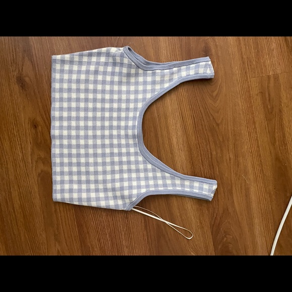 Blue checkered garage shirt